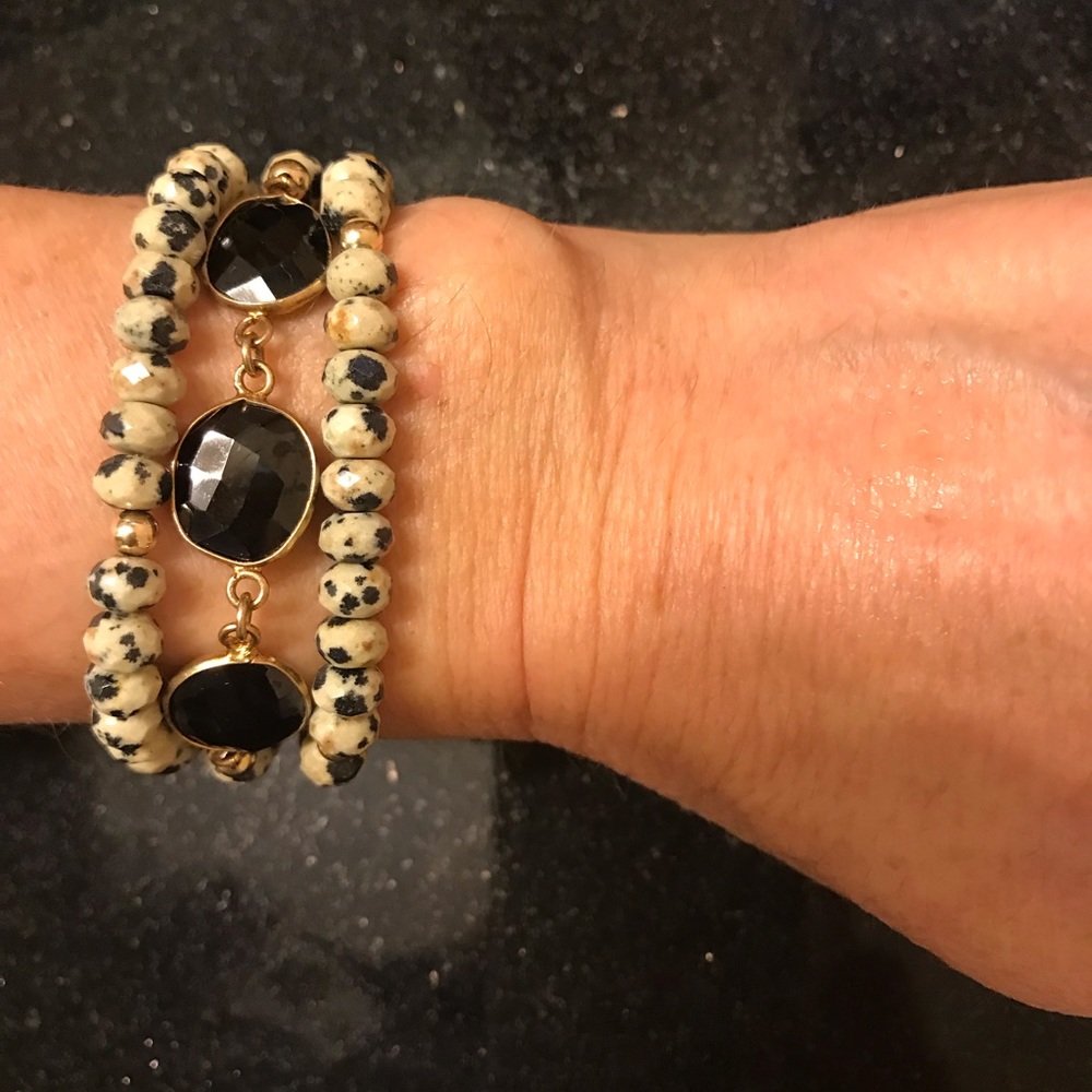 Set of 3 stone bracelets